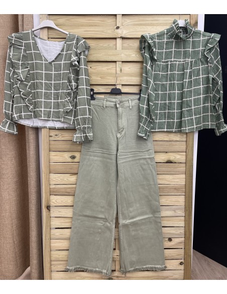 Jeans recto desflecado