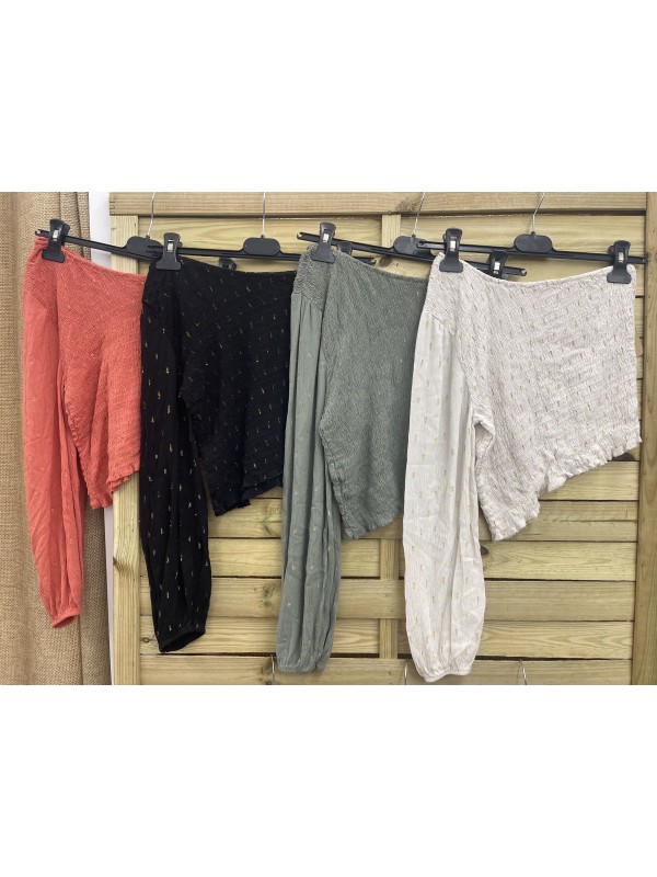 Falda/pantalon volantitos con pintas doradas 2