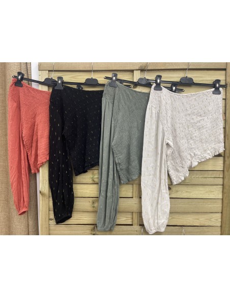 Falda/pantalon volantitos con pintas doradas