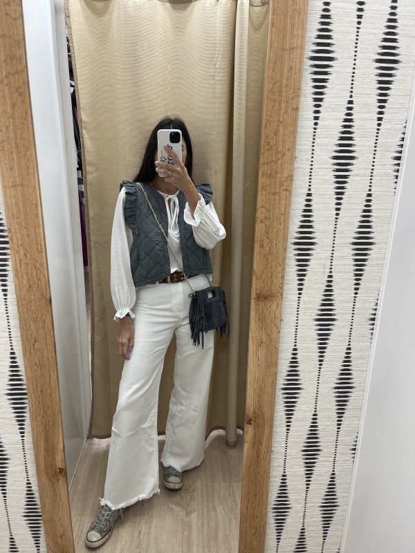 Bolso flecos mini de serraje con cadena 2