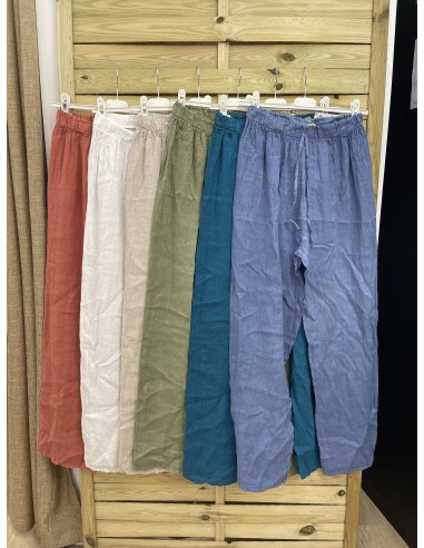 Pantalón de lino con cordón