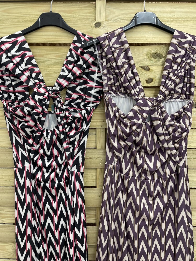 Vestido tirantas cruzadas picos