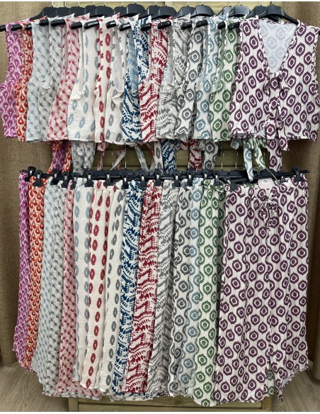 Chaleco estampado de doble lazo