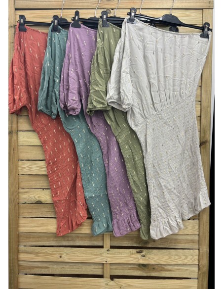 Vestido asimetrico pincelada dorada