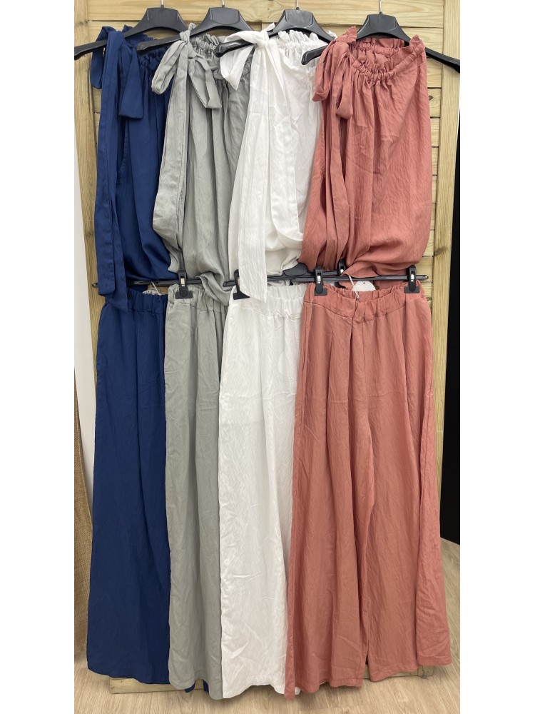 Top halter liso con lazo