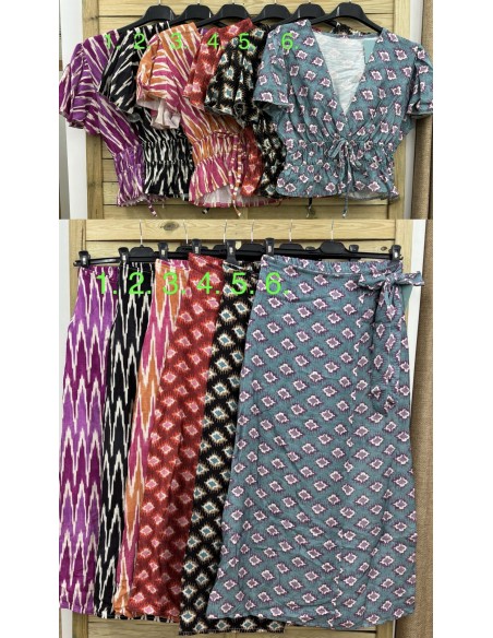 Top cruzado doble cordón estampado