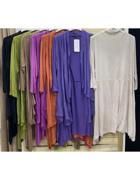 Rebeca asimetrica de punto y gasa