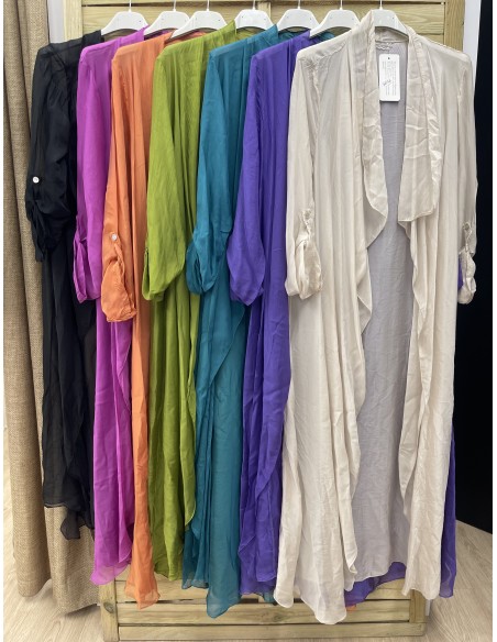 Sobrecamisa larga de gasa