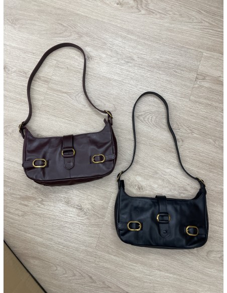 Bolsos doble hebilla de piel