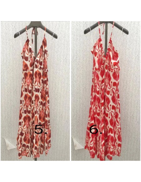 Vestido cogido al cuello volantito pecho