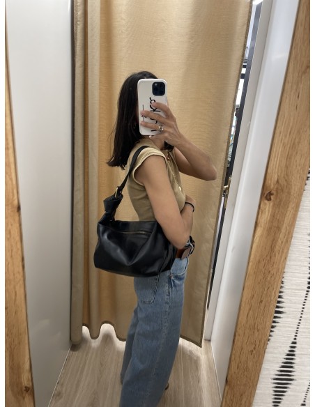 Bolso correa ajustable de piel