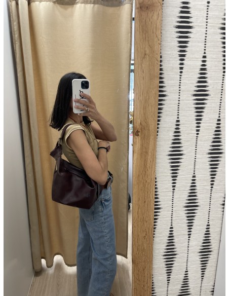 Bolso correa ajustable de piel