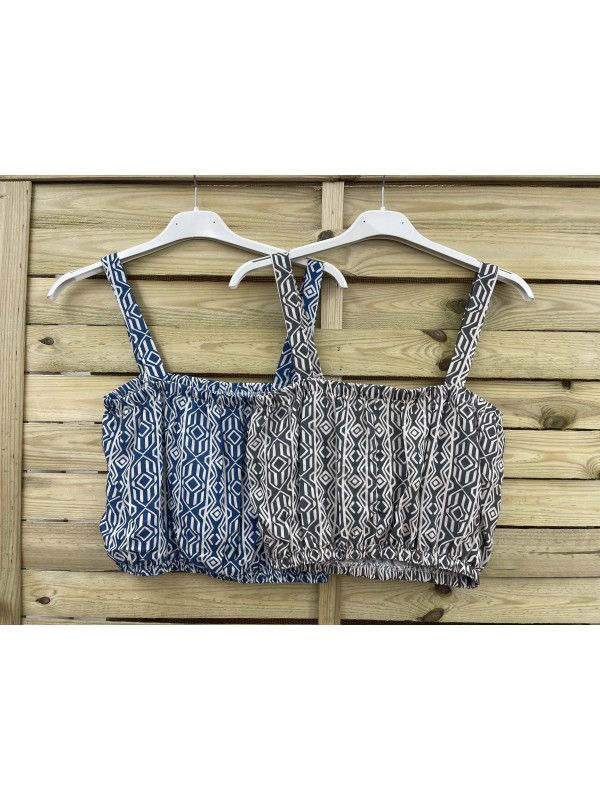 Top de sisa con doble elástico étnico