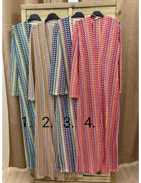 vestido calado maxi escote raja delantera