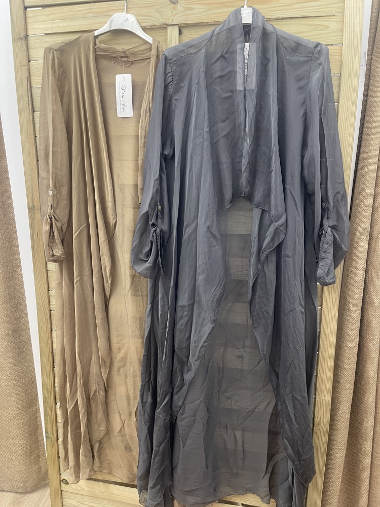 Sobrecamisa larga de gasa