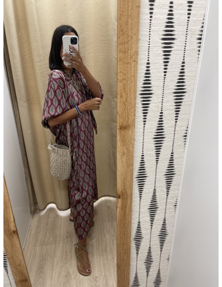 Bomber cremallera estampado hojas