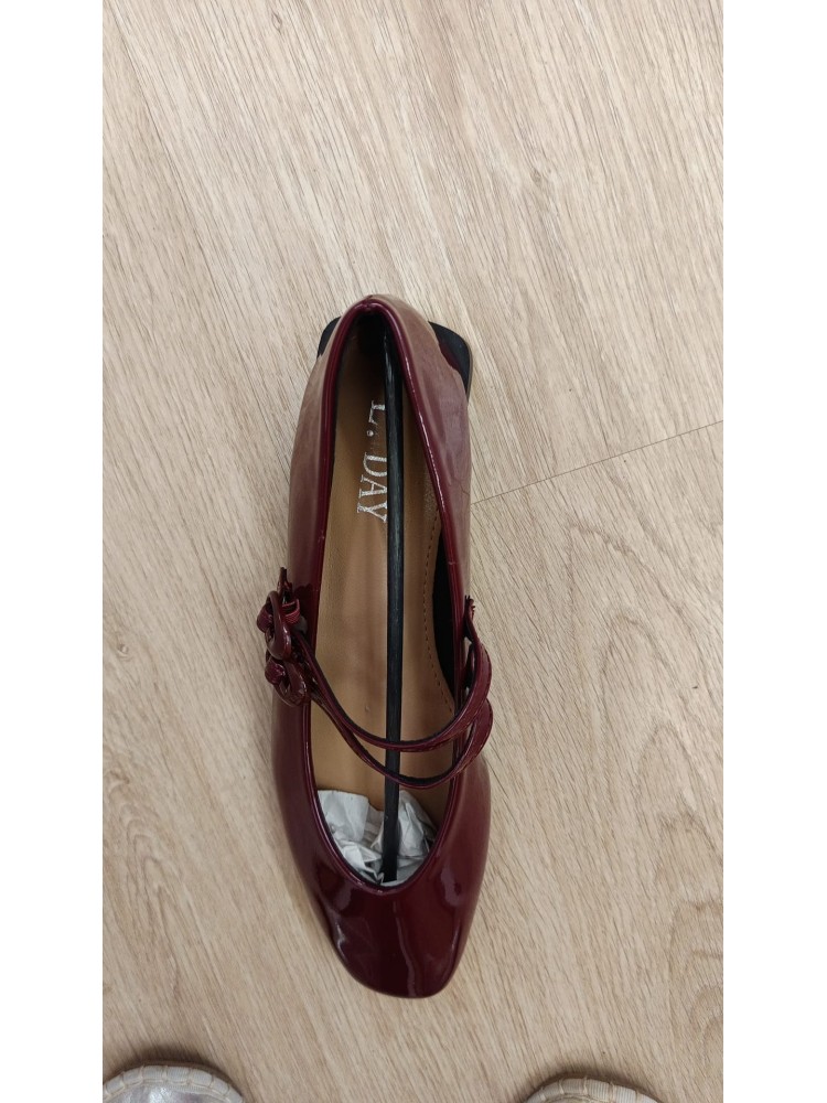 Bailarina charol doble hebilla forrada