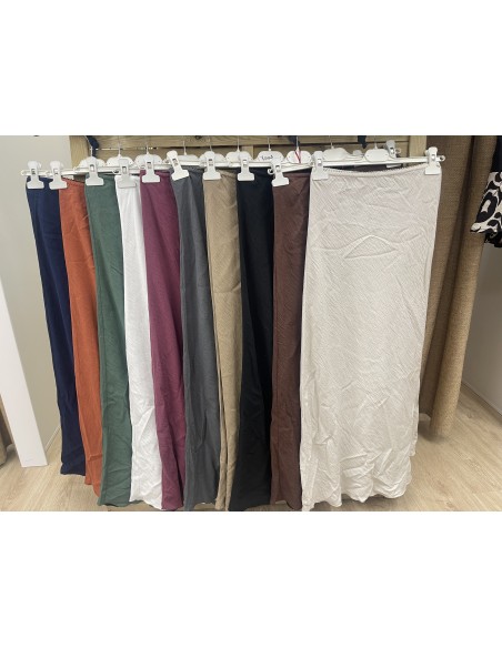 Falda midi fina mini puntilla