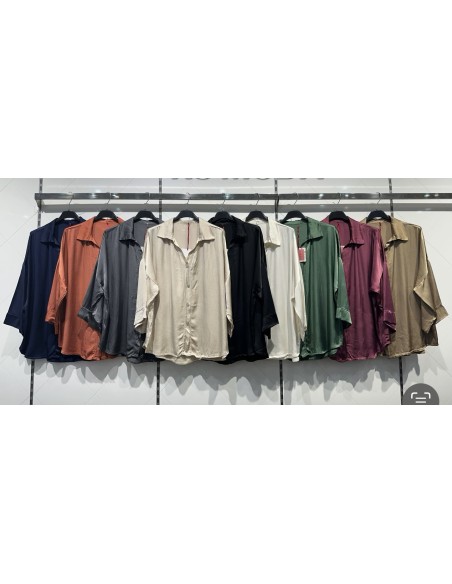 Camisa satén corte caido