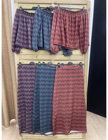 Top brillito ondas hombros descubiertos