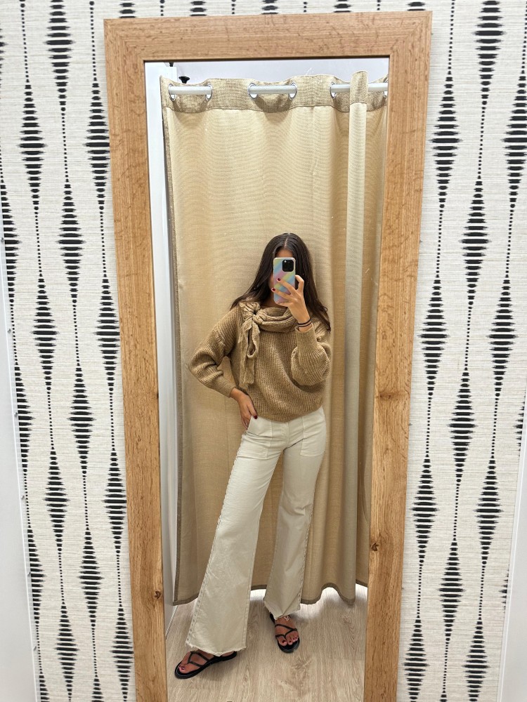 Jersey hombros descubiertos con lazo