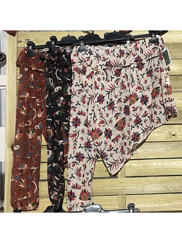 Camisa gasa asimetrica con volante jardín