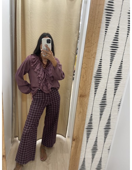 Camisa doble volante delantero