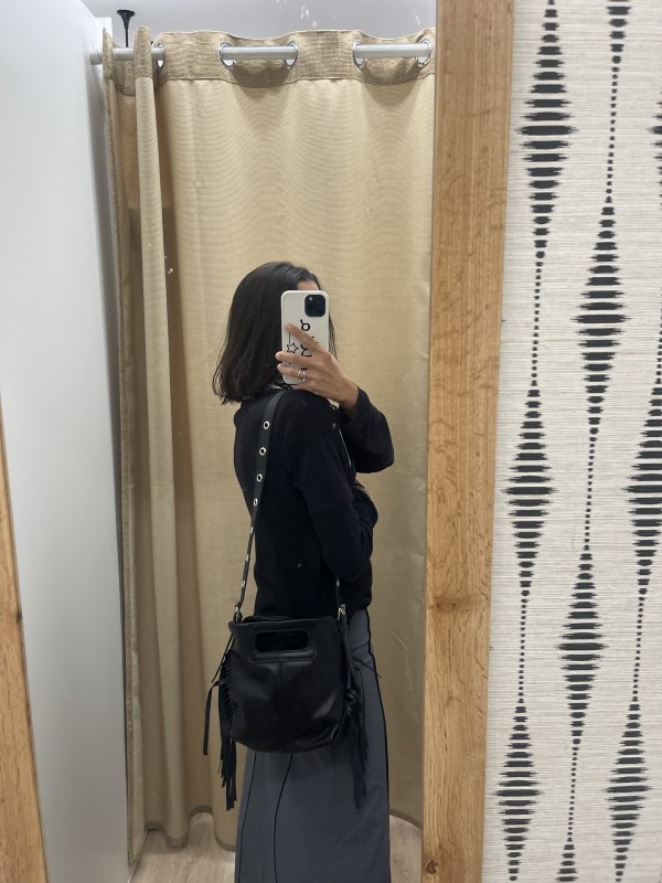 Bolso piel con asa de arandelas 2