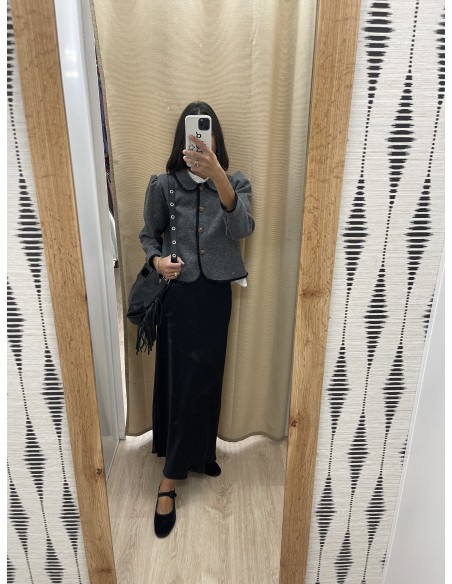 Bolso piel con asa de arandelas