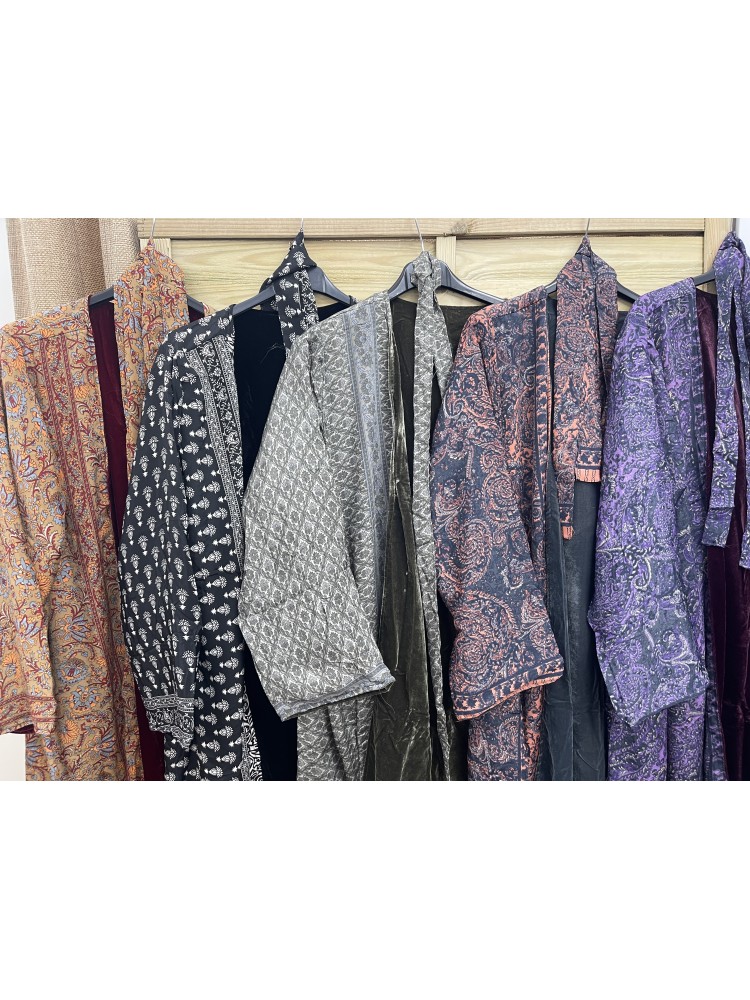 Kimono reversible seda/terciopelo midi