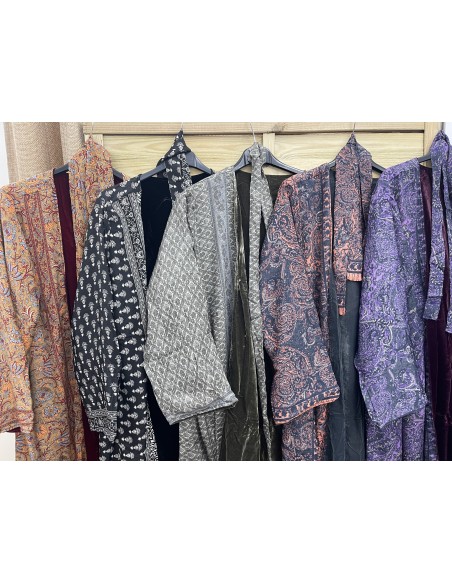 Kimono reversible seda/terciopelo midi