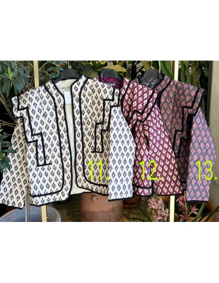 Chaqueta estampada doble vivo negro