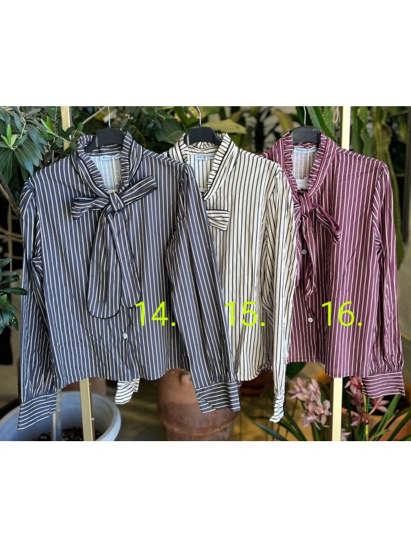 Camisa lazada en cuello con vivo 2