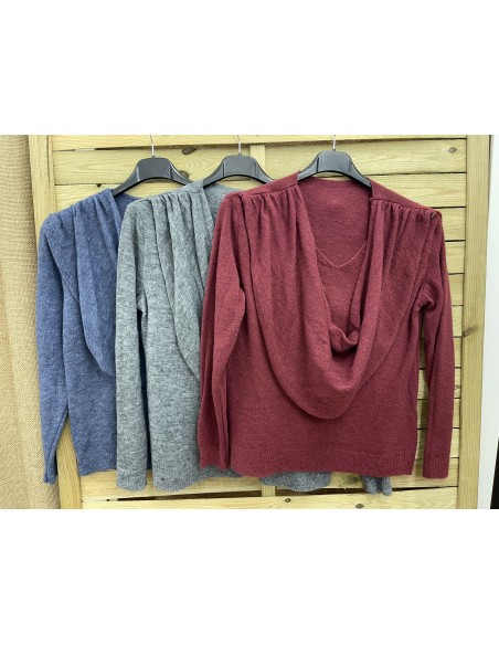 Jersey cascada en cuello