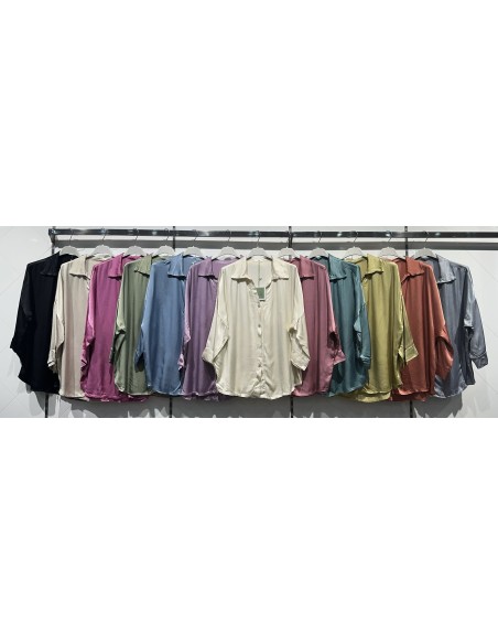 Camisa satén corte caido