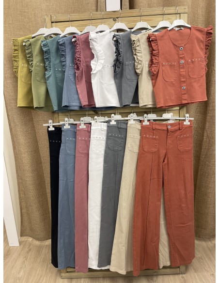 Jeans estrellitas plata bordadas en bolsillos