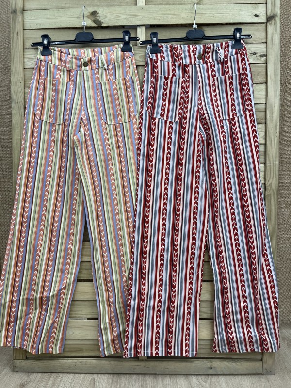 Jeans espigas verticales con botones 2