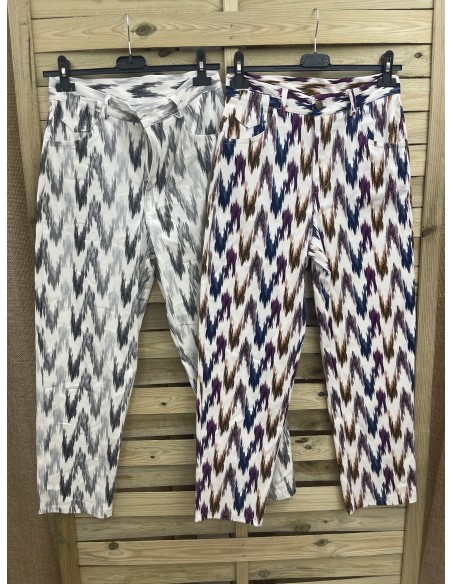 Jeans zig zag colores degradado