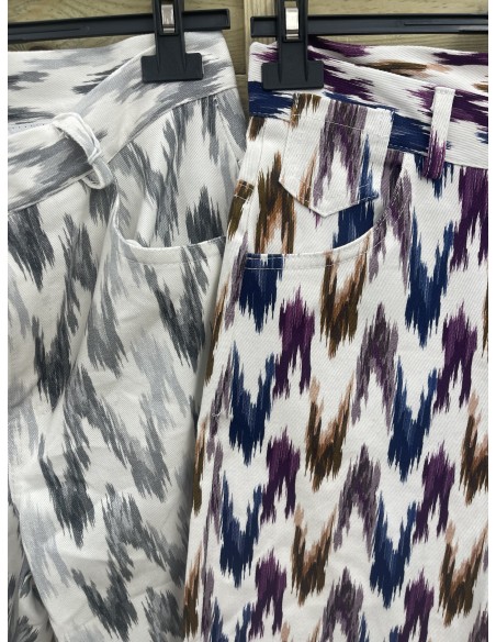 Jeans zig zag colores degradado