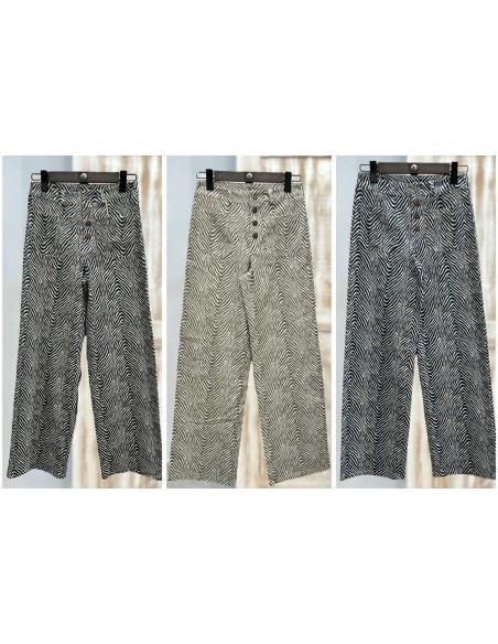 Jeans mini cebra con botones