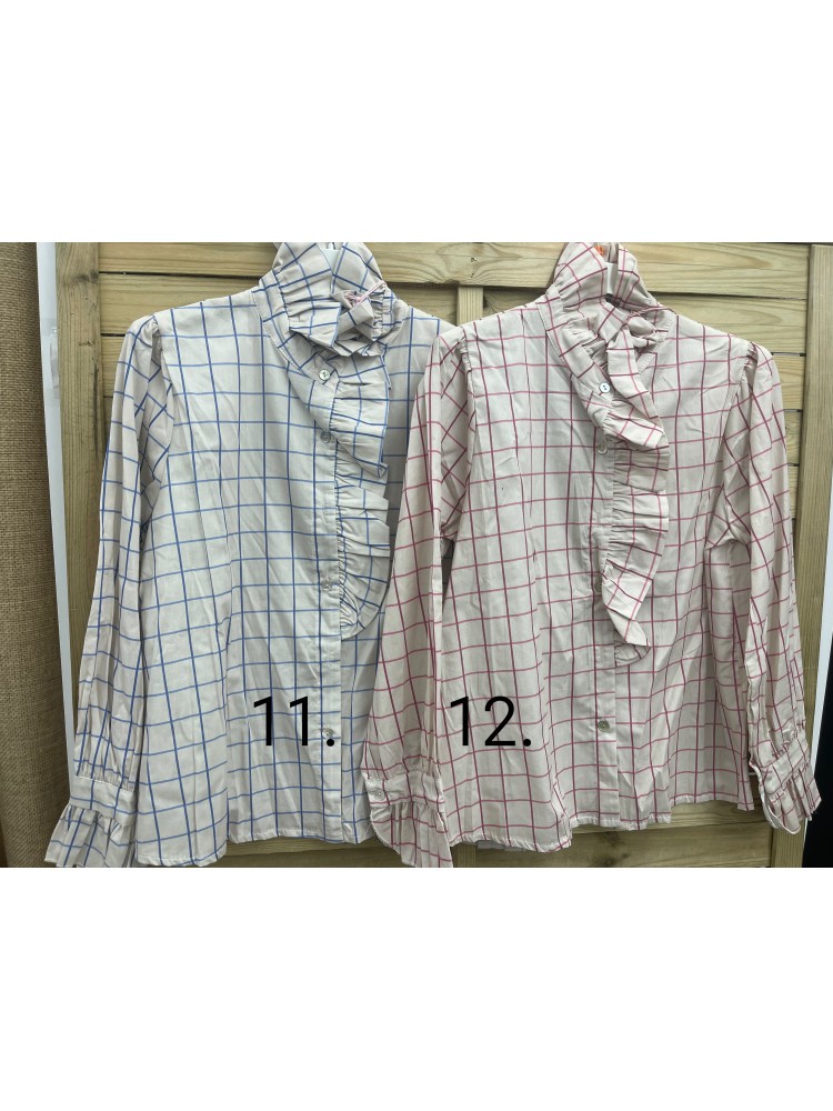 Camisa estampada volante vertical