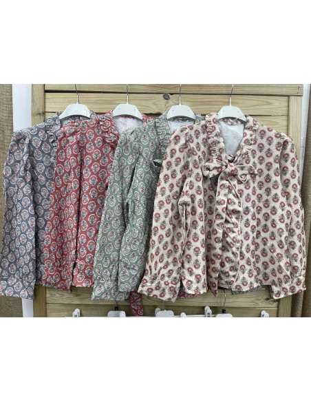 Camisa Singapur lazada con volantito