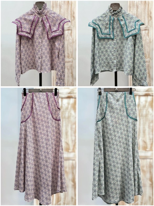 Falda midi Rocio con vivo 2