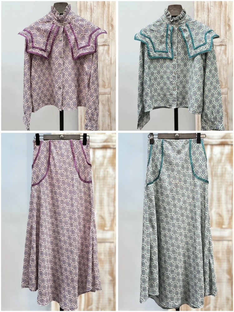 Falda midi Rocio con vivo