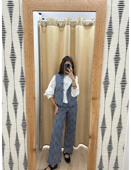 Chaleco rayitas tricolor Luján