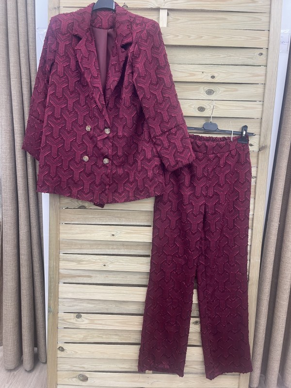 Traje de chaqueta tejido textura