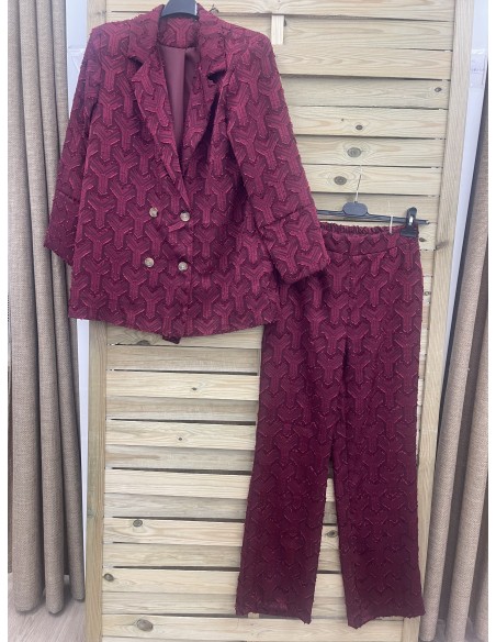 Traje de chaqueta tejido textura