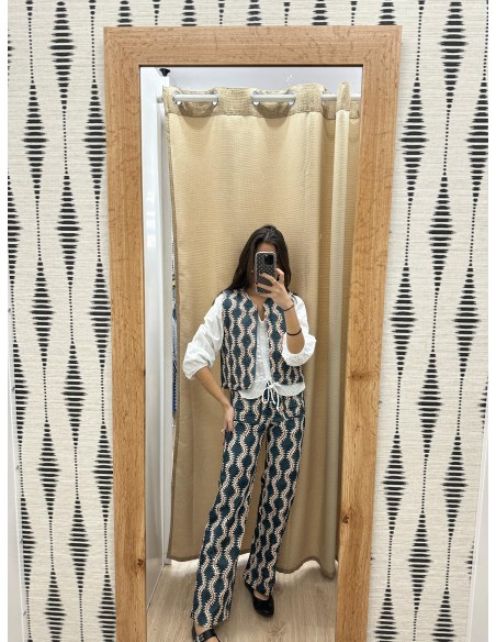 Chaleco cenefa vertical