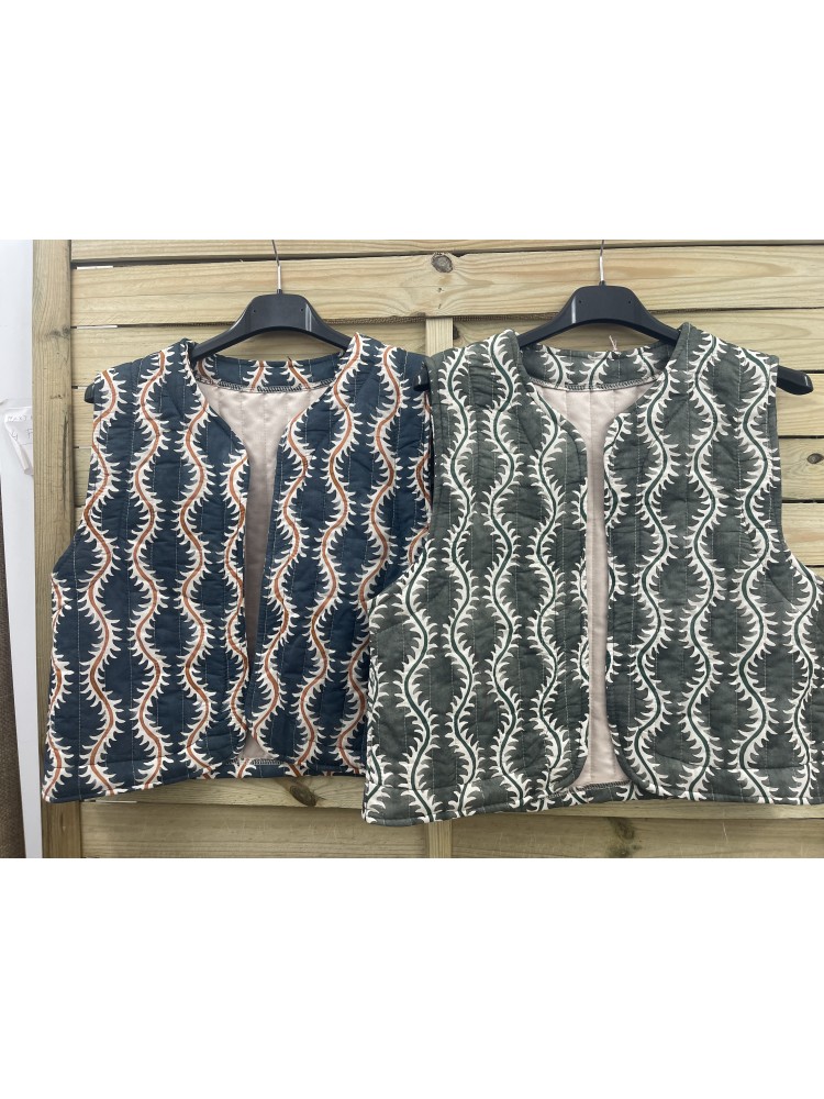 Chaleco cenefa vertical