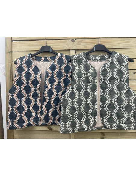 Chaleco cenefa vertical